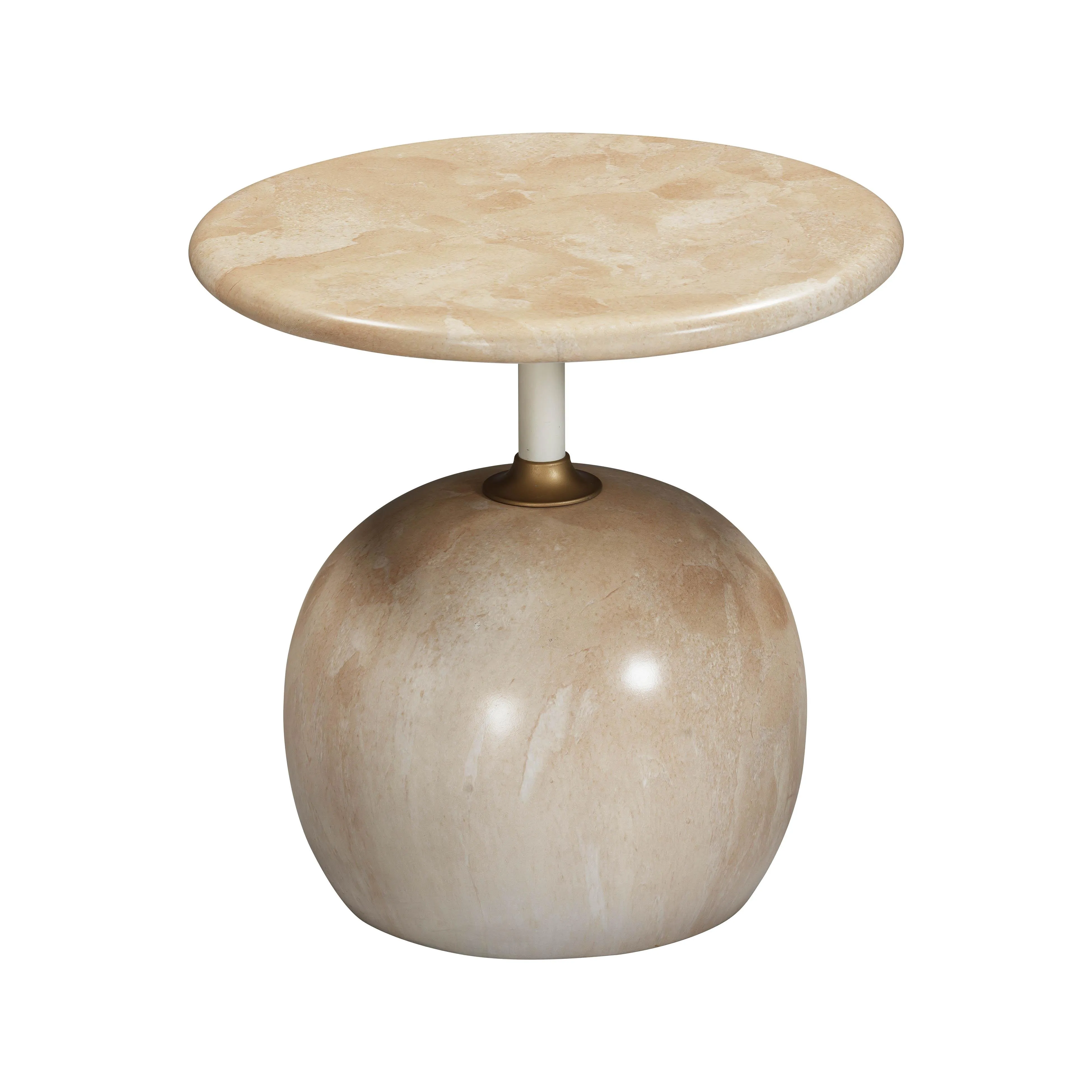 Mire Rose Faux Marble Side Table