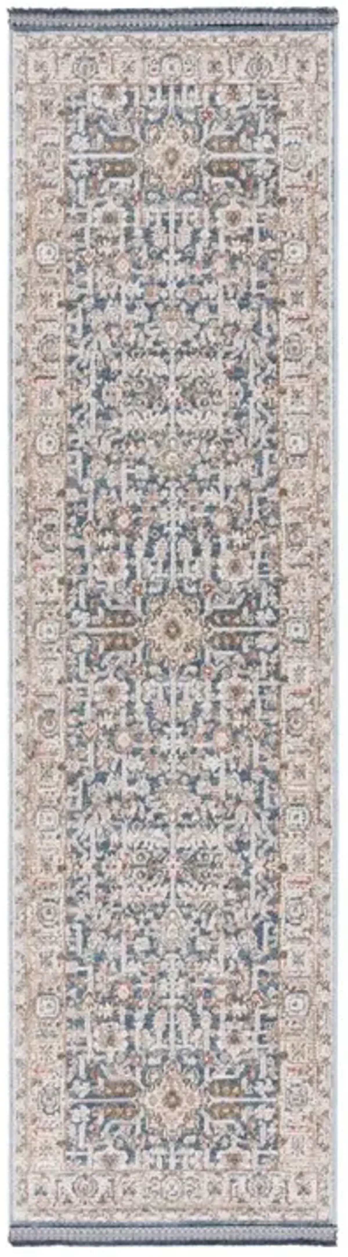 VIVALDI 546 Blue  2'-2' X 8' Runner Rug