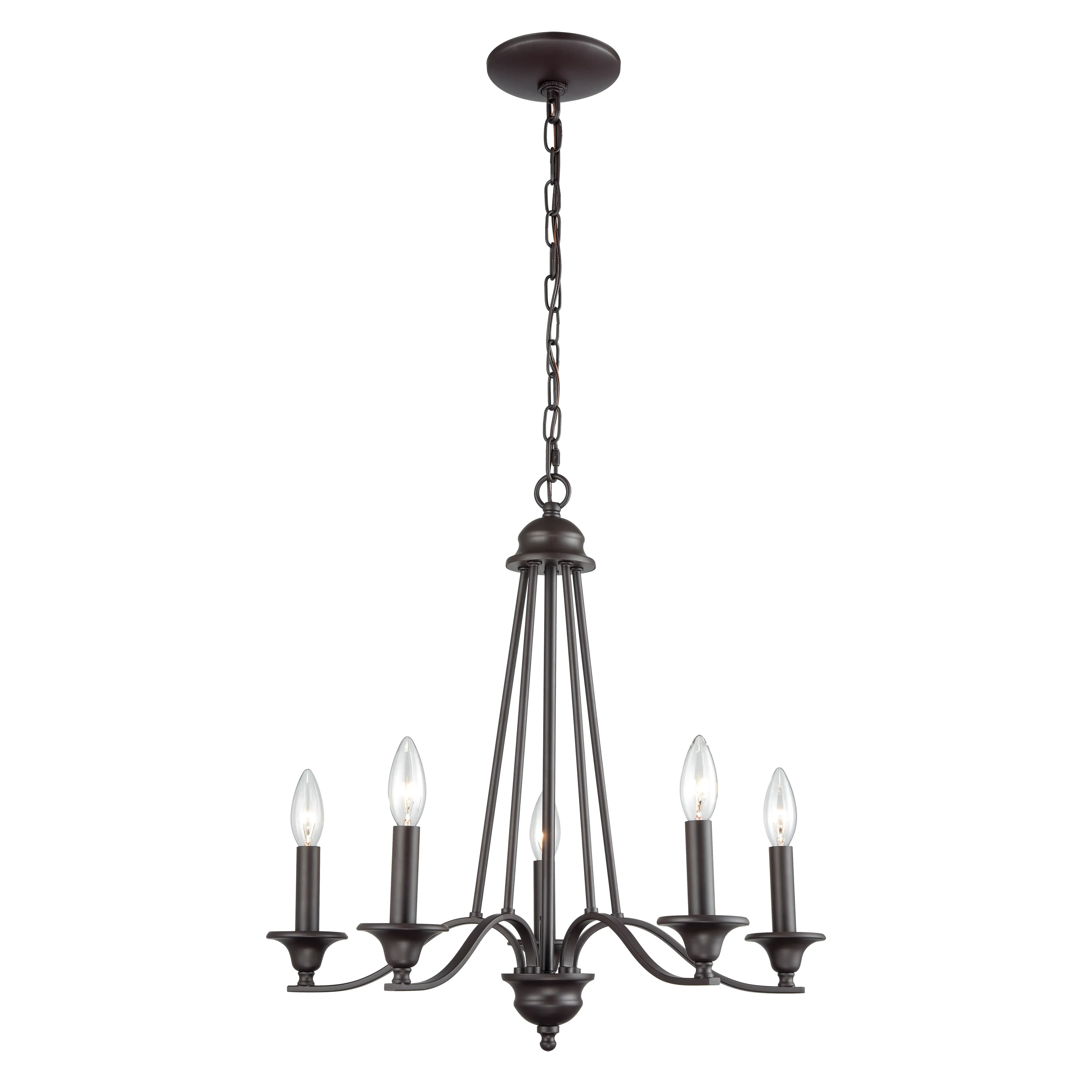 Farmington 21" Wide 5-Light Chandelier - Oil Rubbed Bronze