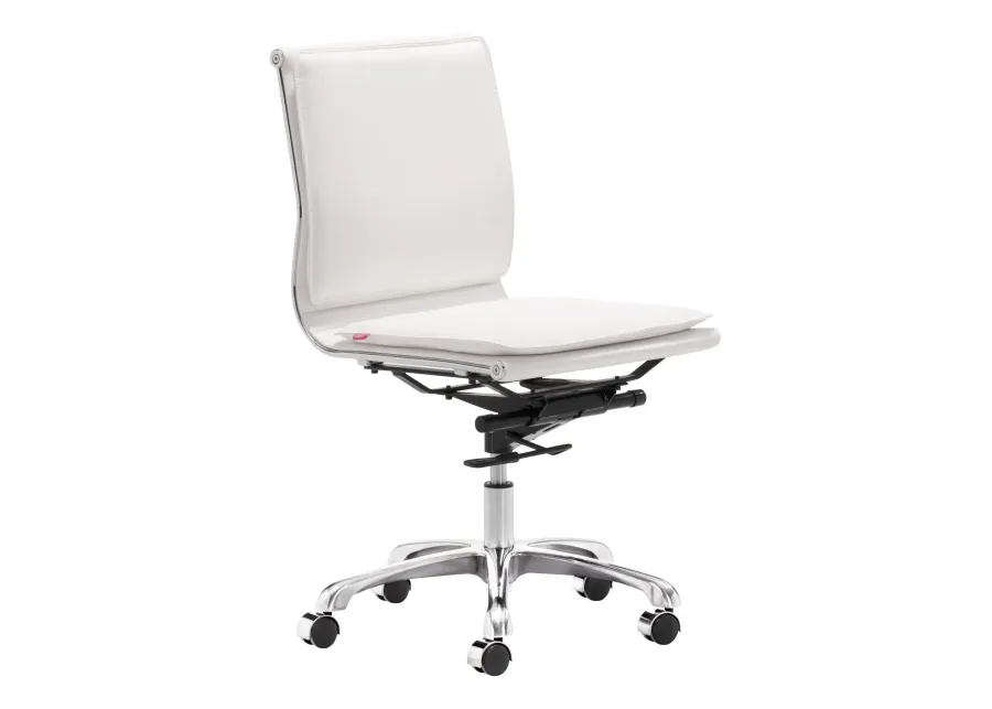 Lider Plus Armless Office Chair White