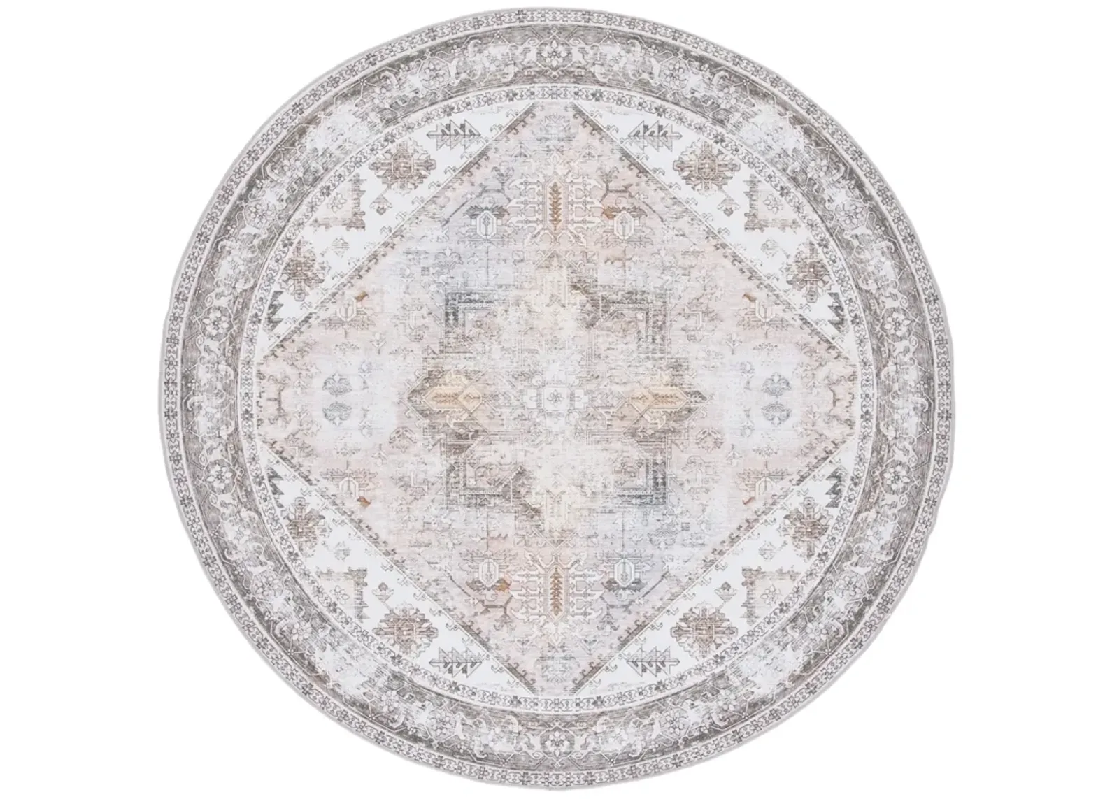 TUCSON 102 M/W S/R BEIGE  3' x 3' Round Round Rug