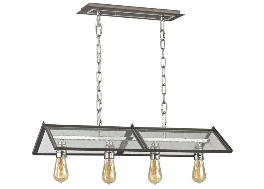 Ridgeview 13" Wide 4-Light Chandelier - Polished Nickel