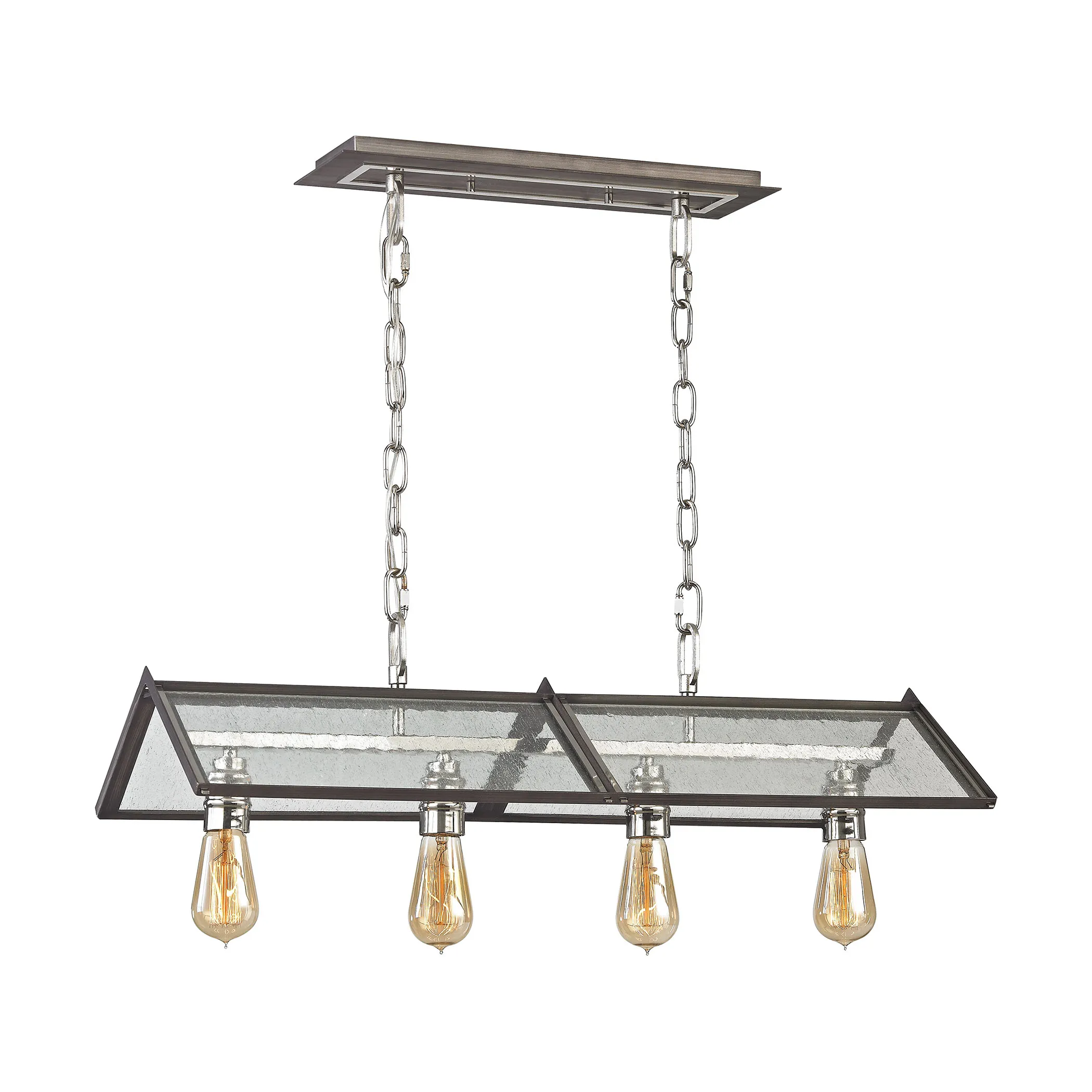 Ridgeview 13" Wide 4-Light Chandelier - Polished Nickel