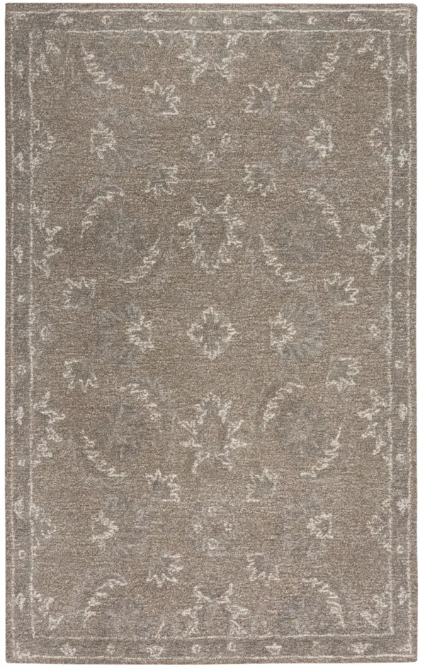 Harmony Brown  Wool 5' x 7'6" Rectangle Rug