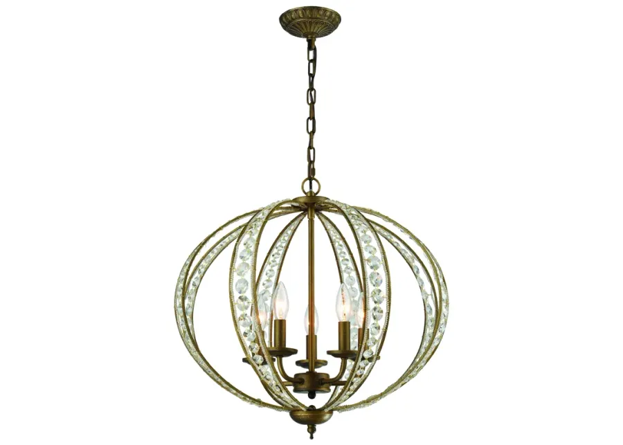 Elizabethan 21" Wide 5-Light Chandelier - Dark Bronze