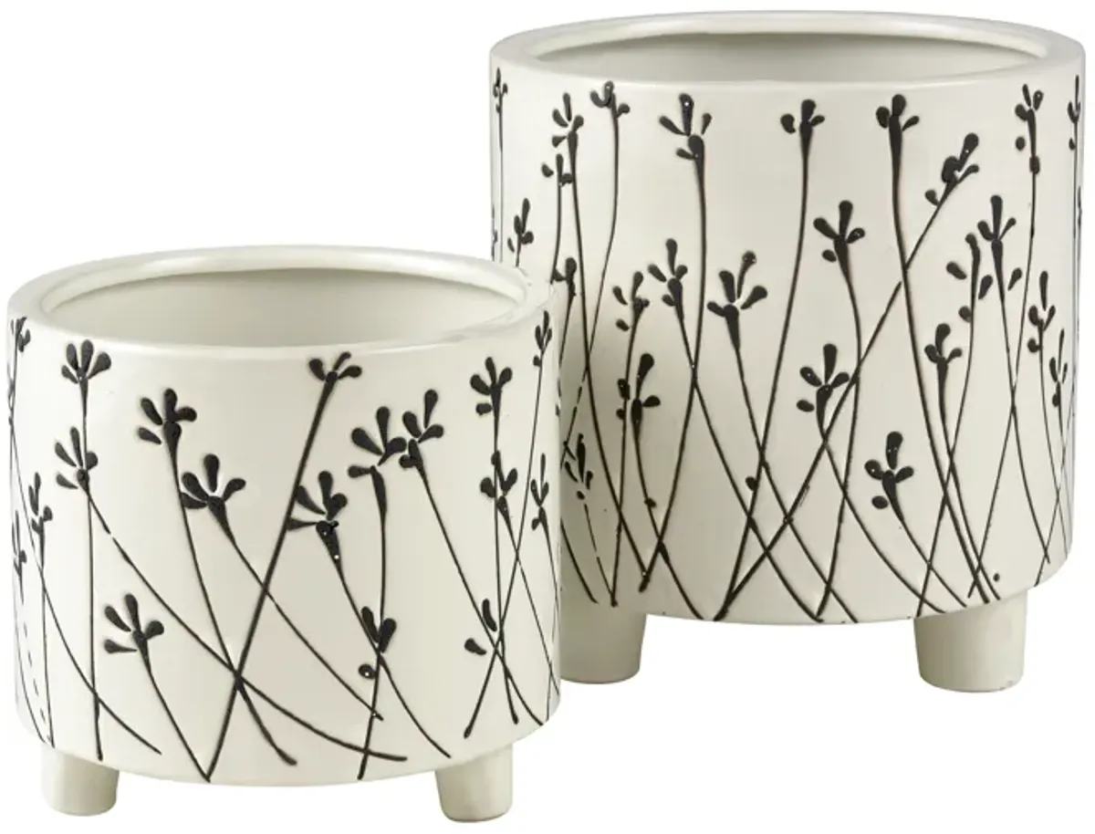 Melton Planter  -  Large White - Set of 2