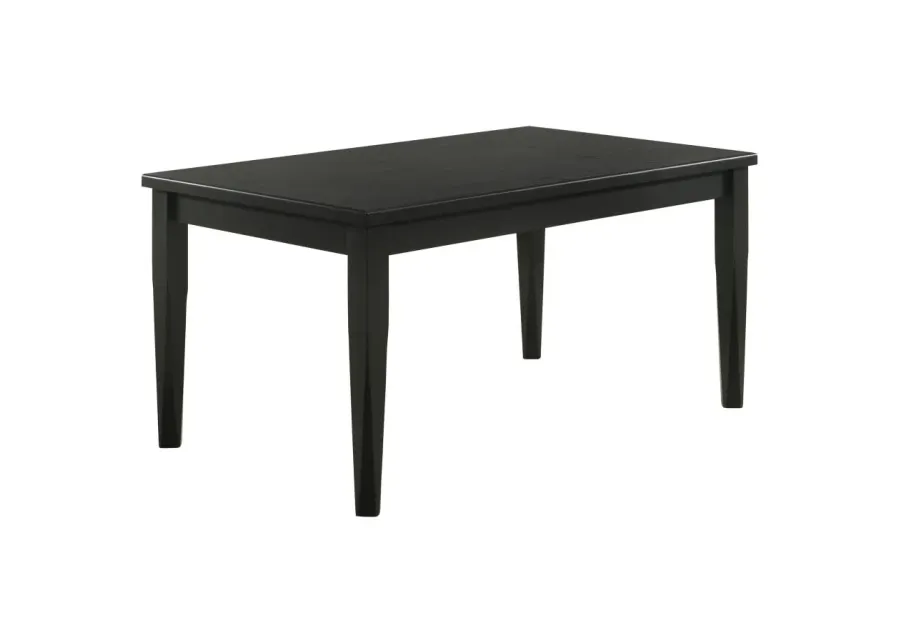 Appleton Rectangular Wood Dining Table Black Washed