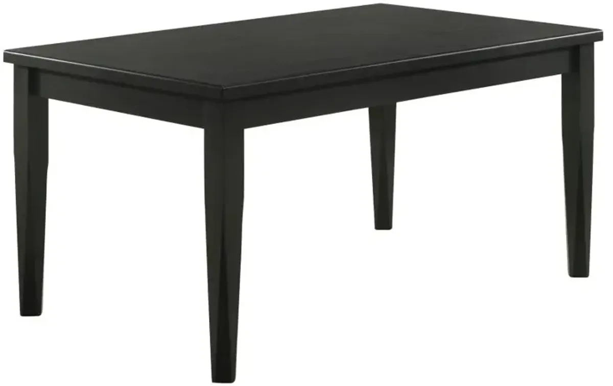 Appleton Rectangular Wood Dining Table Black Washed