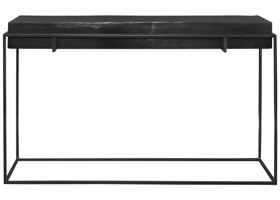 Telone Modern Black Console Table