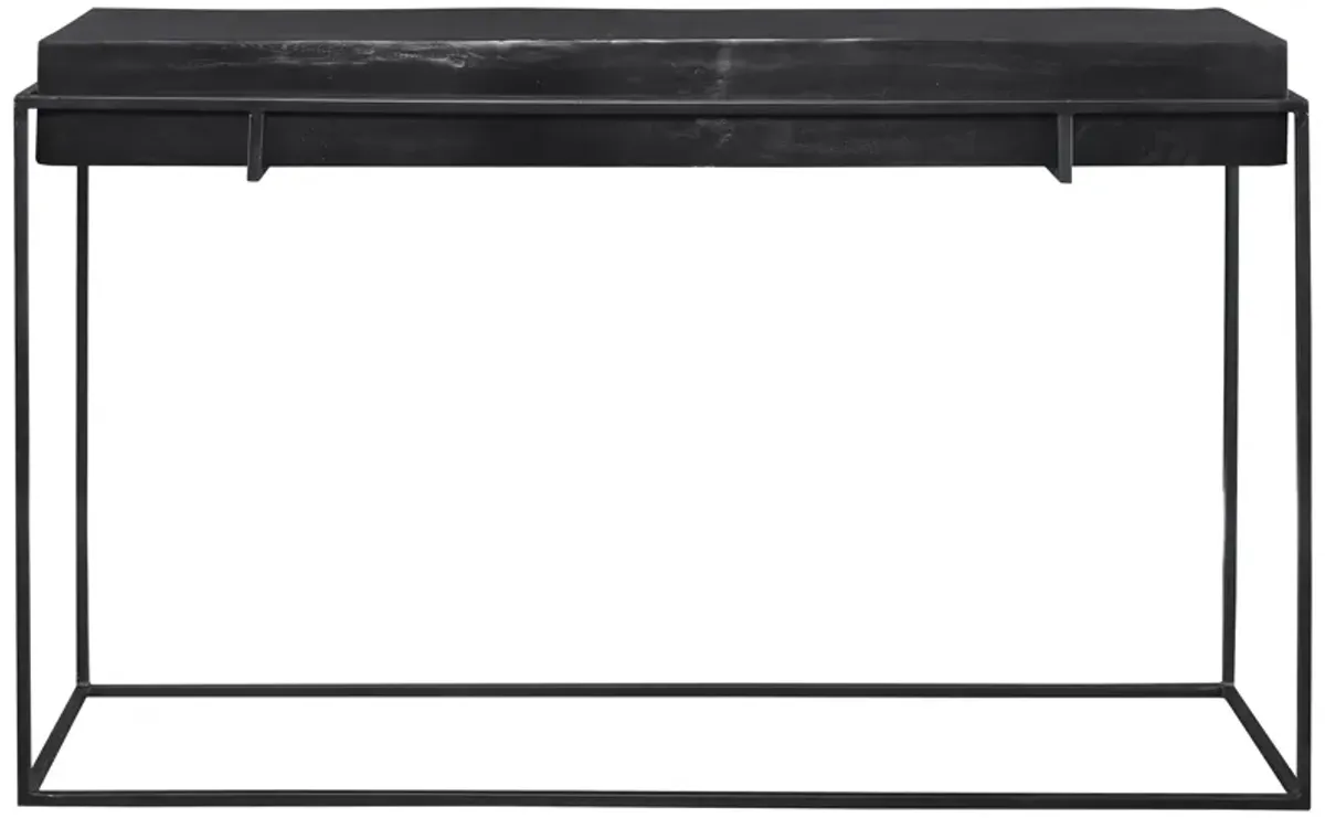 Telone Modern Black Console Table