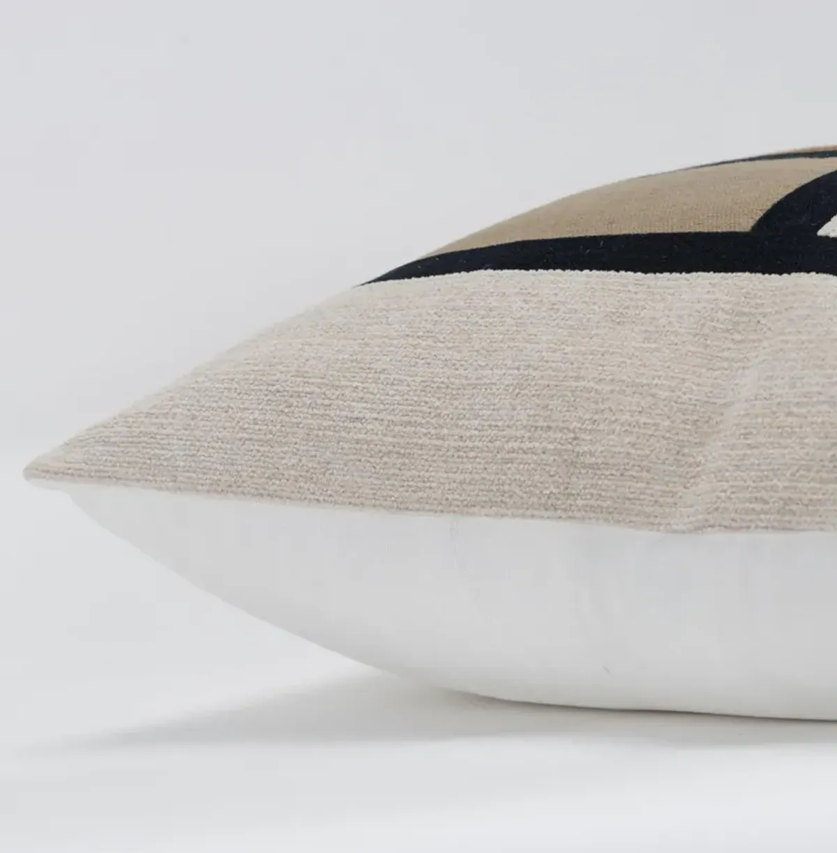 color block ivory Pillow