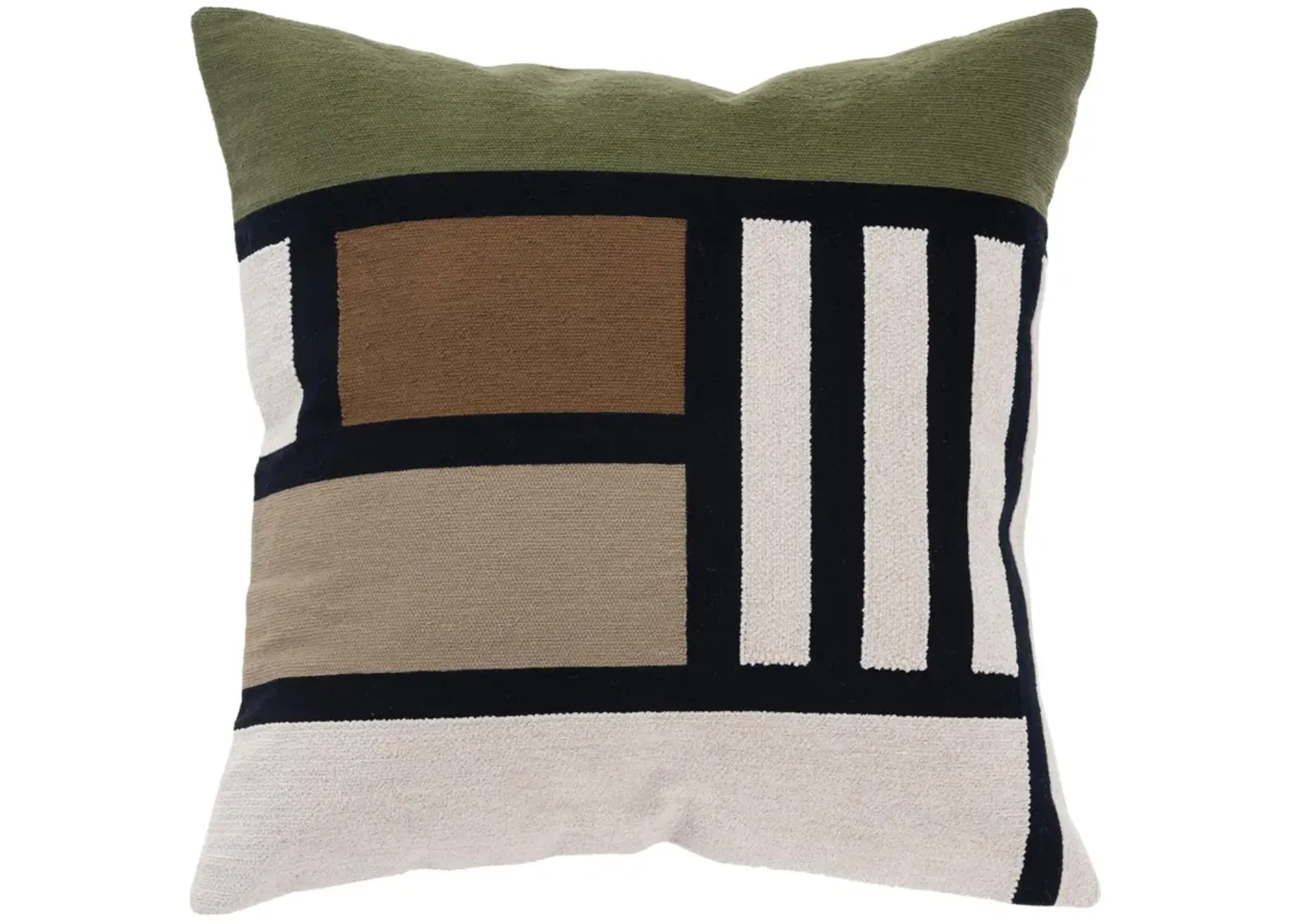 color block ivory Pillow