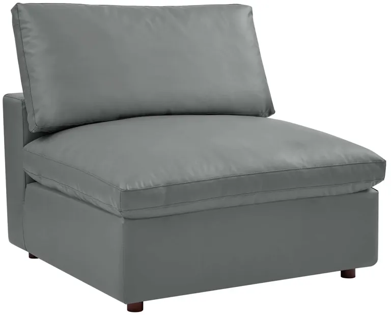 Commix Down Faux Leather 158" Sofa