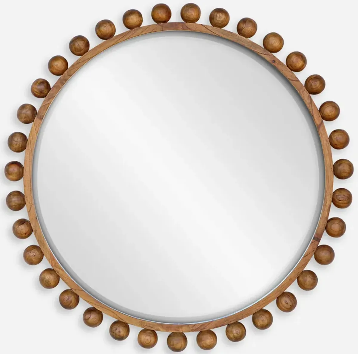 Cyra Beaded Round Mirror