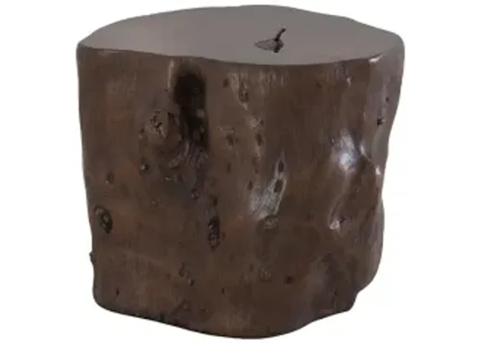 log stool, bronze, lg