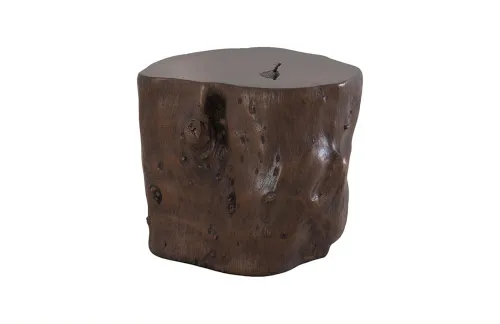 log stool, bronze, lg