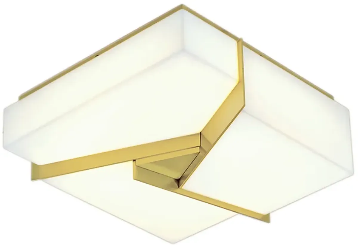 Candeau Flush Mount Light - Satin Brass