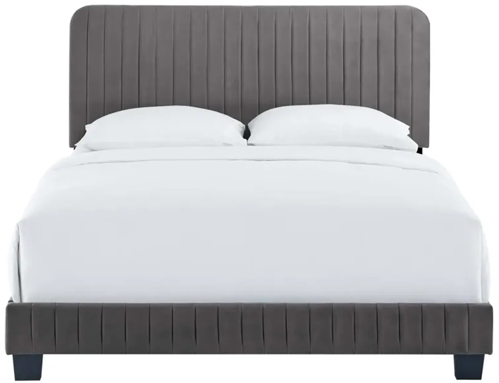 Celine Channel Tufted Performance Velvet Queen Platform Bed