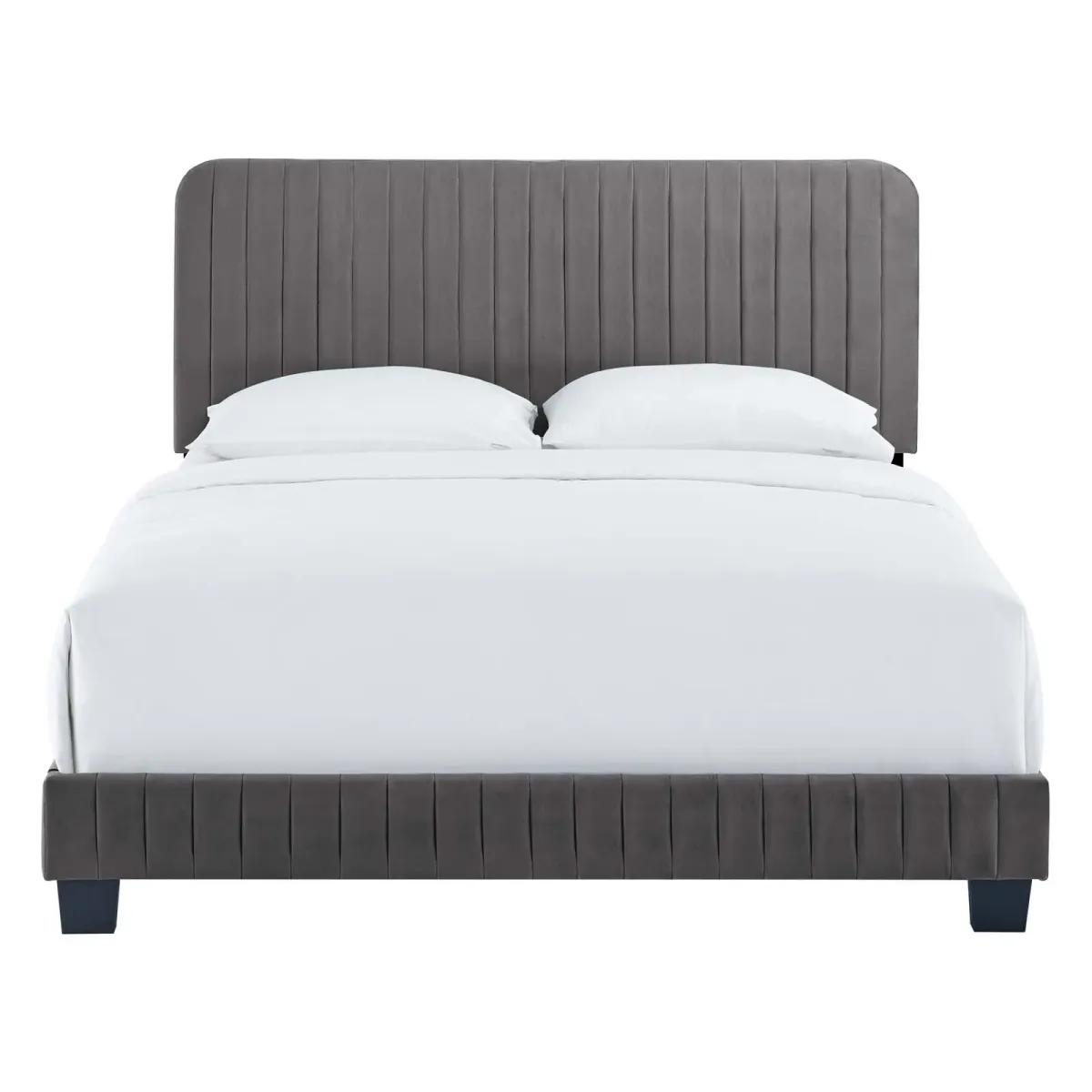 Celine Channel Tufted Performance Velvet Queen Platform Bed