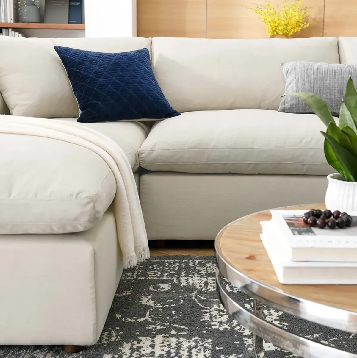 Commix Down Filled Overstuffed 6-Piece Sectional