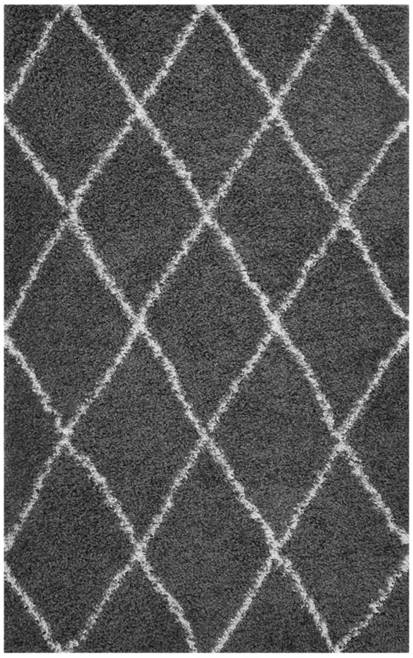 Toryn Diamond Lattice 5x8 Shag Area Rug