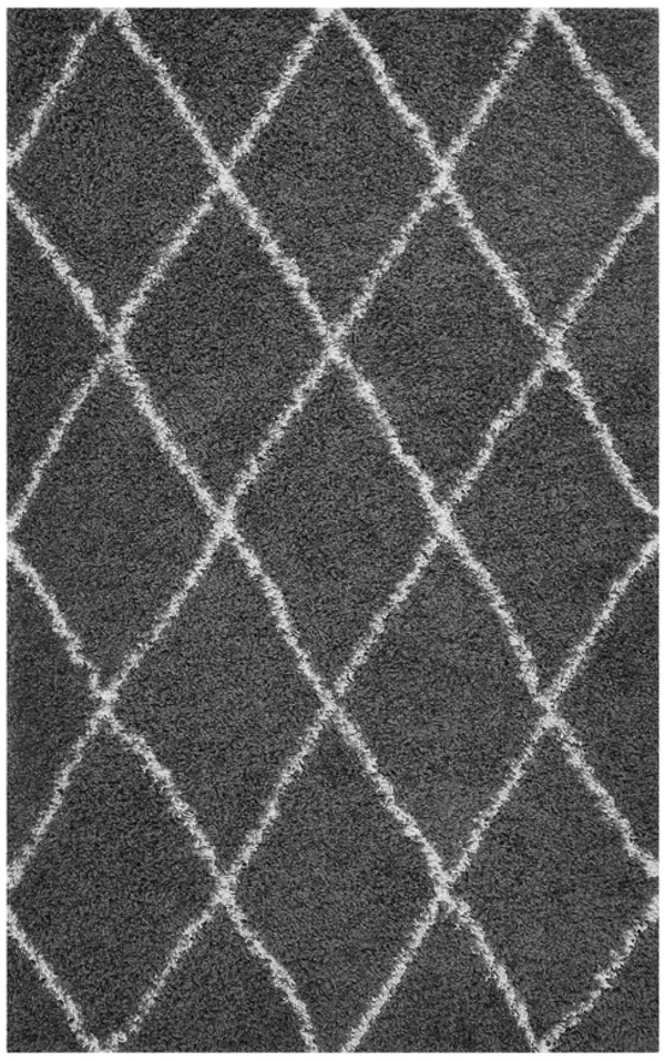 Toryn Diamond Lattice 5x8 Shag Area Rug