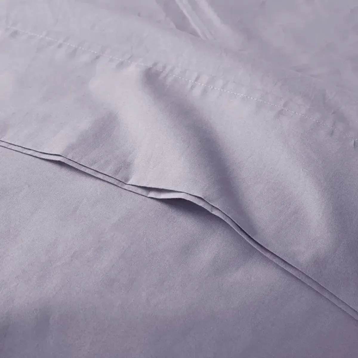 Madison Park Peached Percale Purple 200 Thread Count Relaxed Cotton Percale Sheet Set