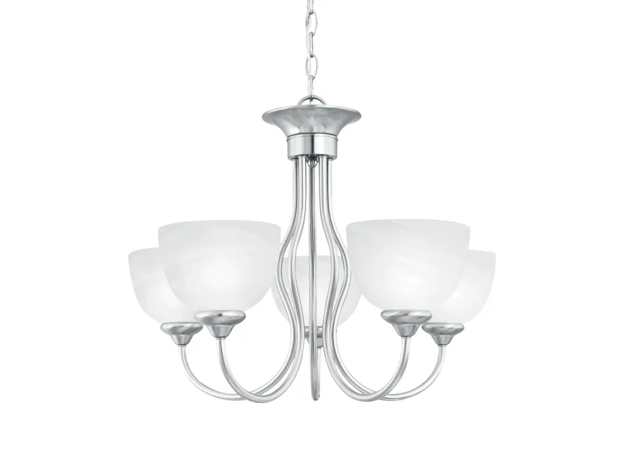 Tahoe 24" Wide 5-Light Chandelier - Brushed Nickel