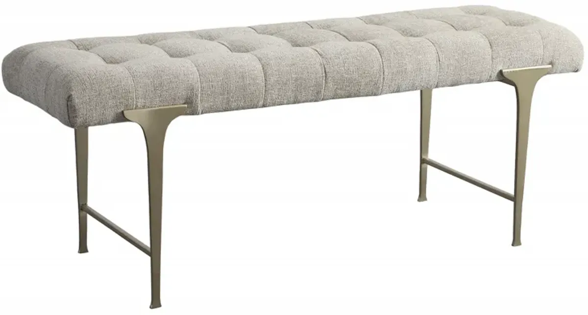 Imperial Upholstered Gray Bench