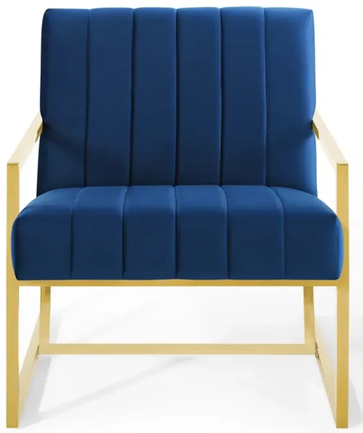 Inspire Channel Tufted Performance Velvet Armchair