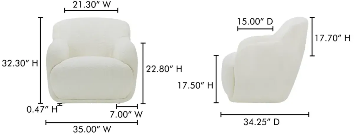 Stevie Lounge Chair Cream