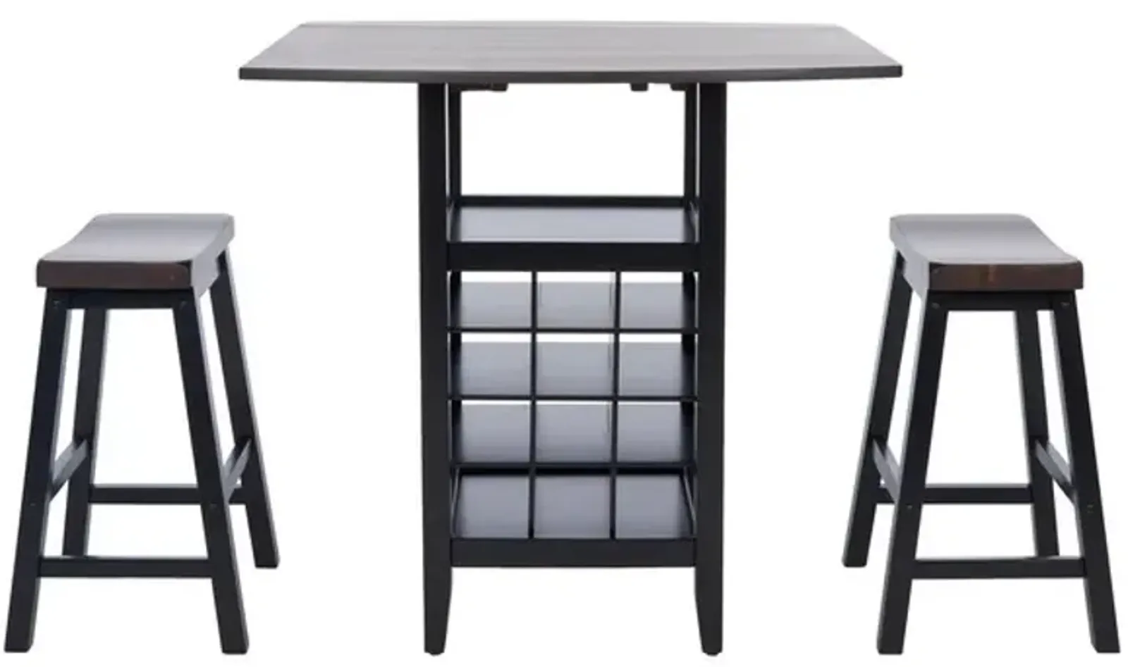  EMERIC 3 PC SET DROP LEAF PUB TABLE