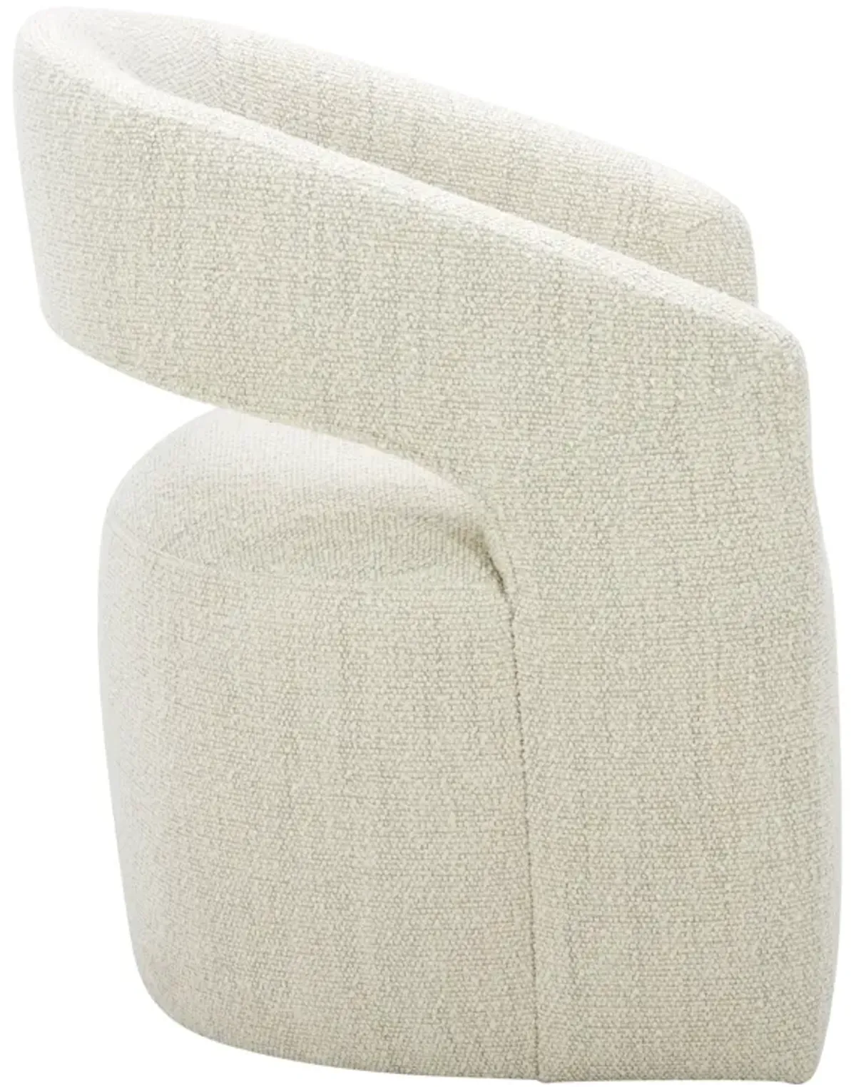 BARROW PERFORMANCE FABRIC ROLLING DINING CHAIR