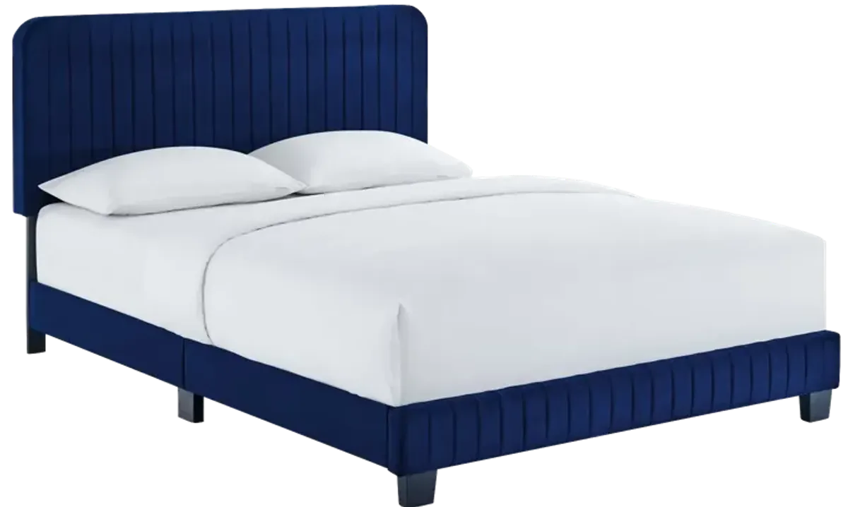 Celine Channel Tufted Platform Bed