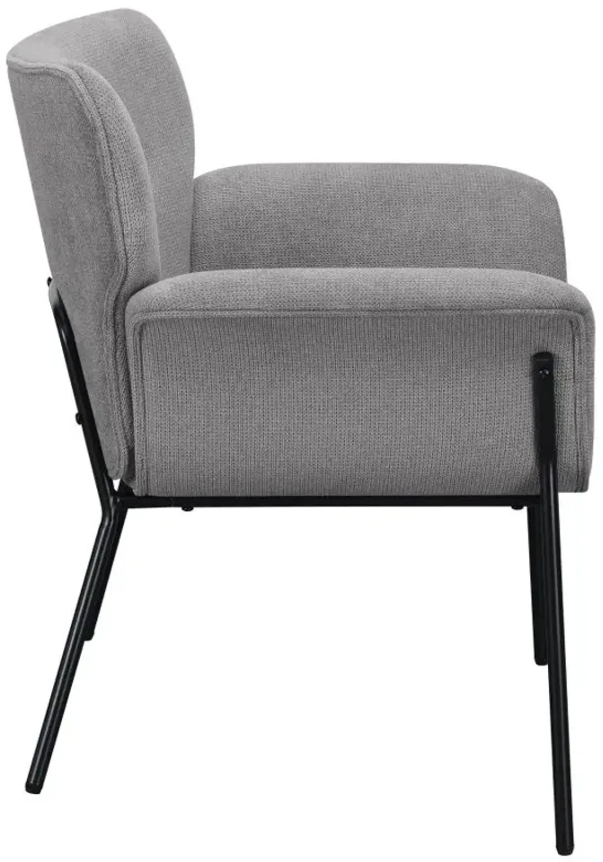 Davina Upholstered Flared Arms Accent Chair Ash Grey