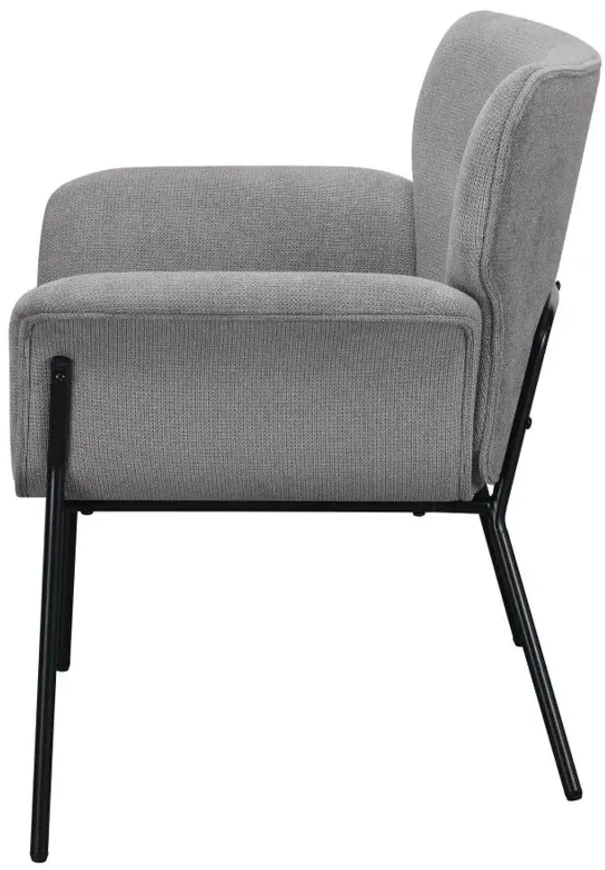 Davina Upholstered Flared Arms Accent Chair Ash Grey