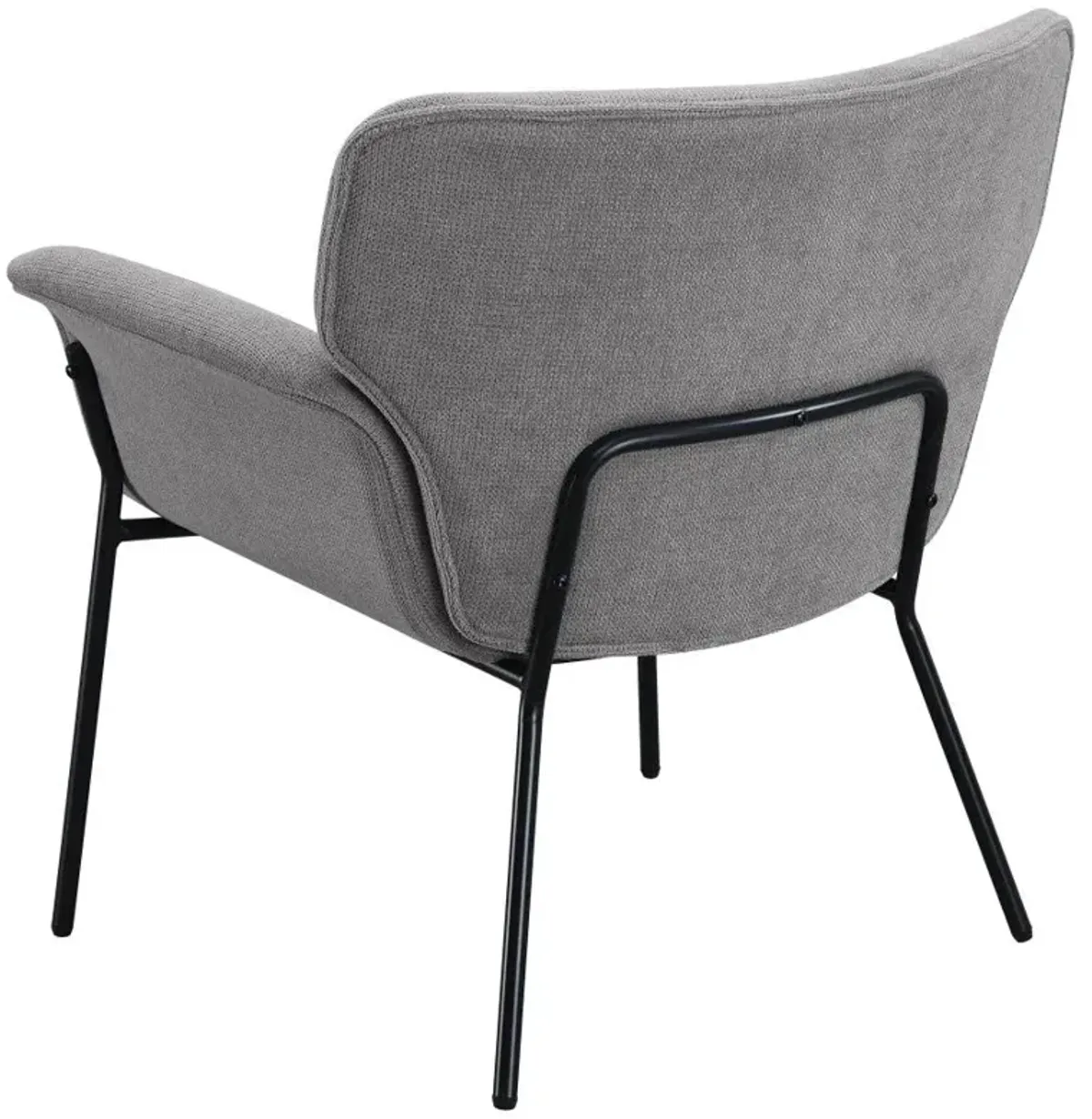 Davina Upholstered Flared Arms Accent Chair Ash Grey