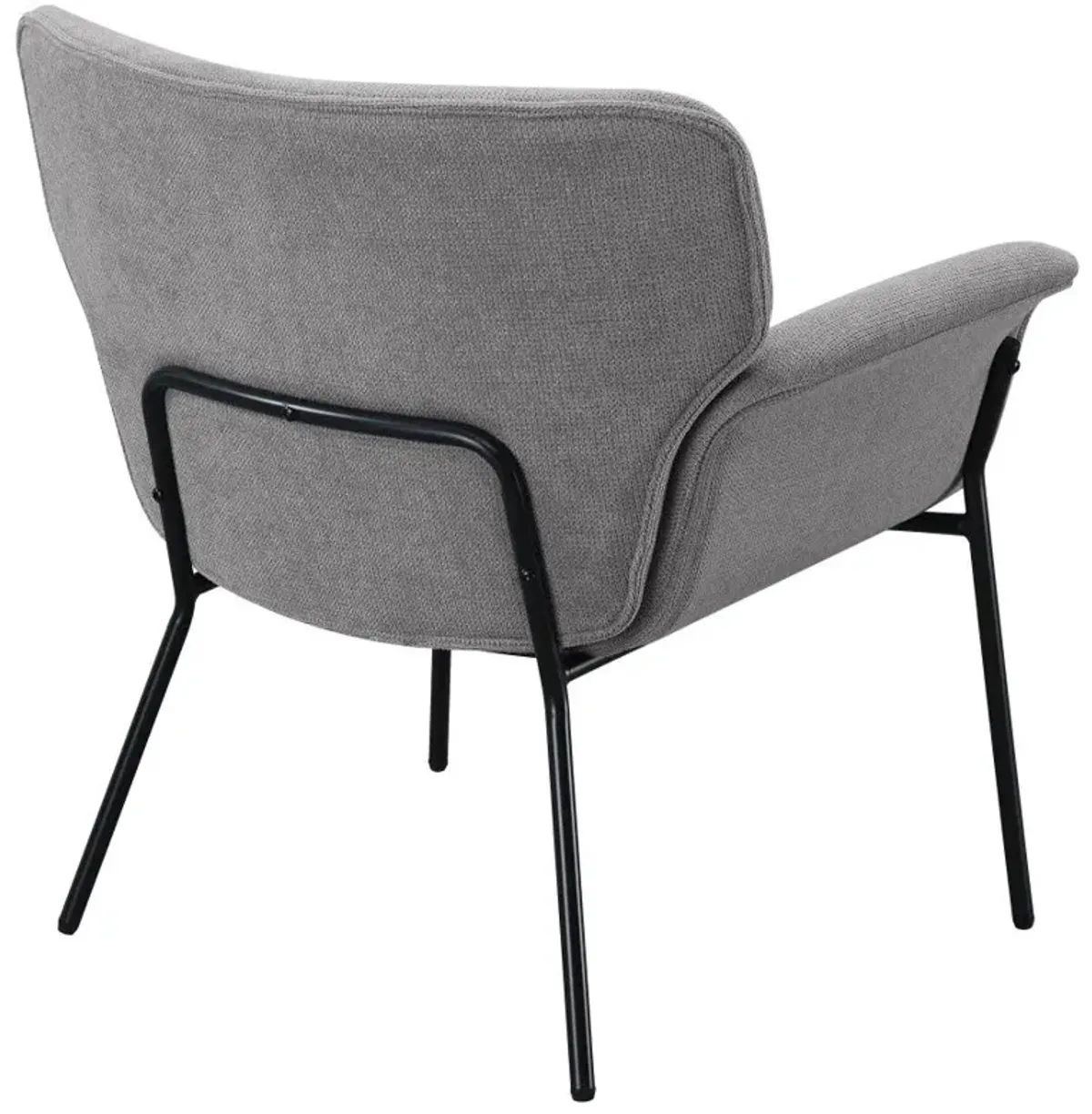 Davina Upholstered Flared Arms Accent Chair Ash Grey