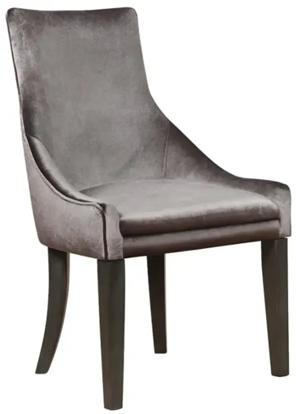 Phelps Upholstered Demi Wing Chairs Grey (Set of 2)