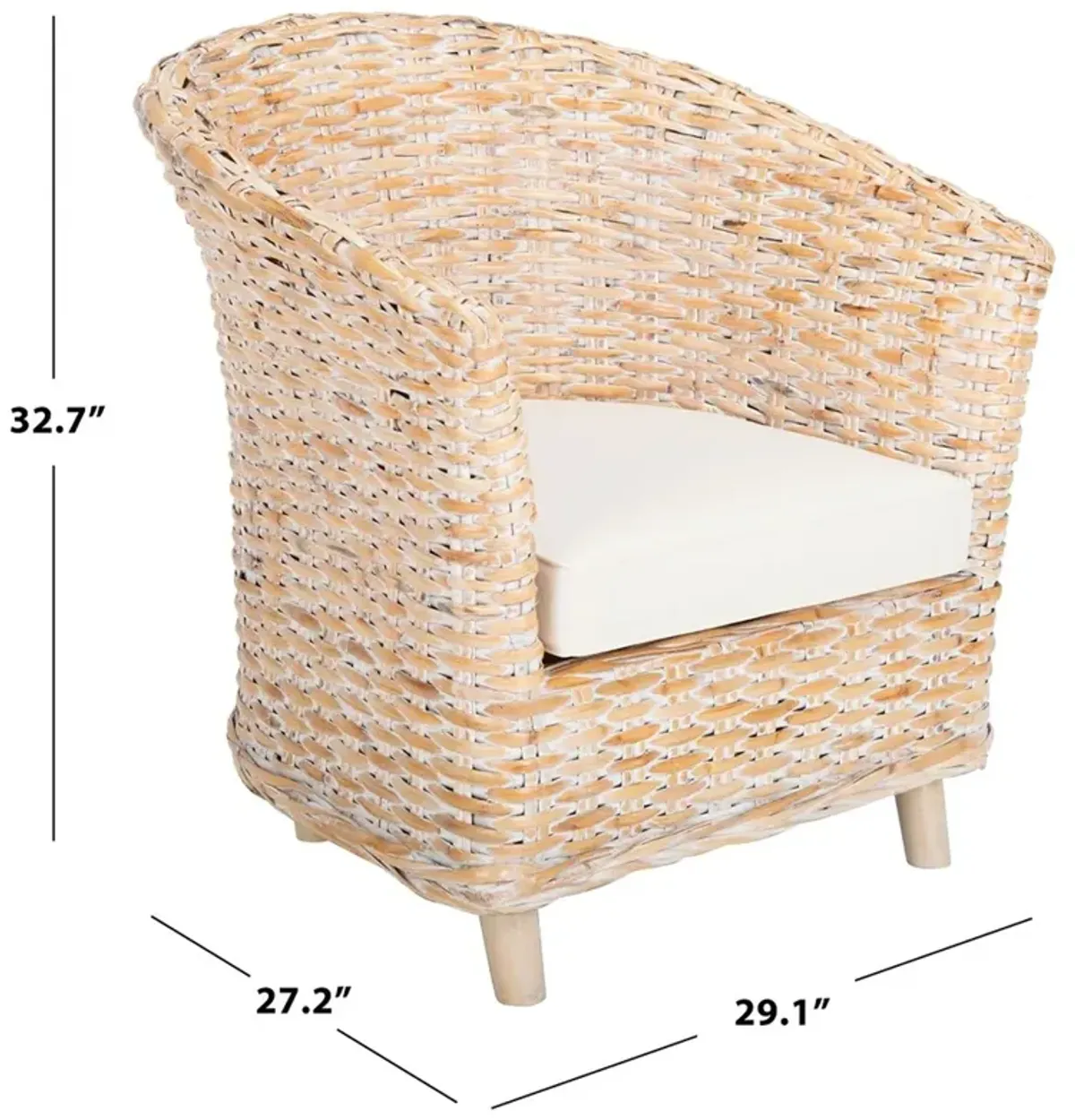 OMNI RATTAN BARREL CHAIR 