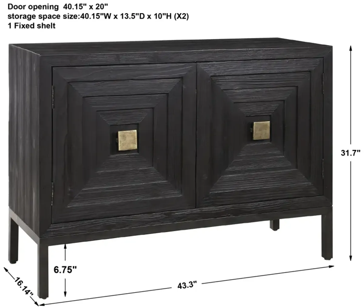 Aiken Dark Walnut 2 Door Cabinet