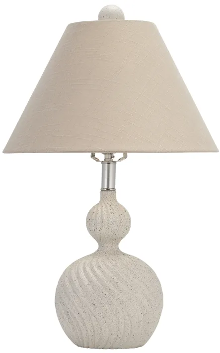 Resin 21" Twist Table Lamp,cream Speckle