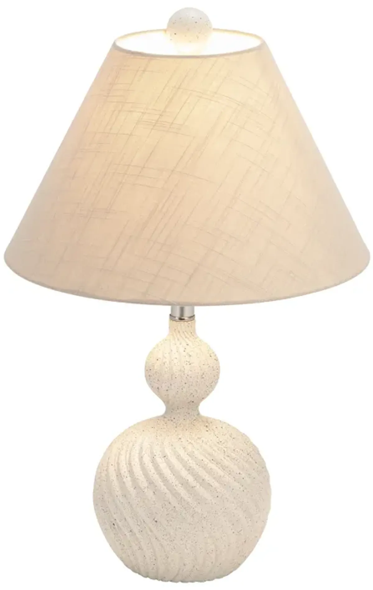 Resin 21" Twist Table Lamp,cream Speckle