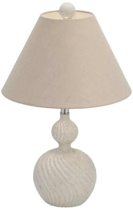 Resin 21" Twist Table Lamp,cream Speckle