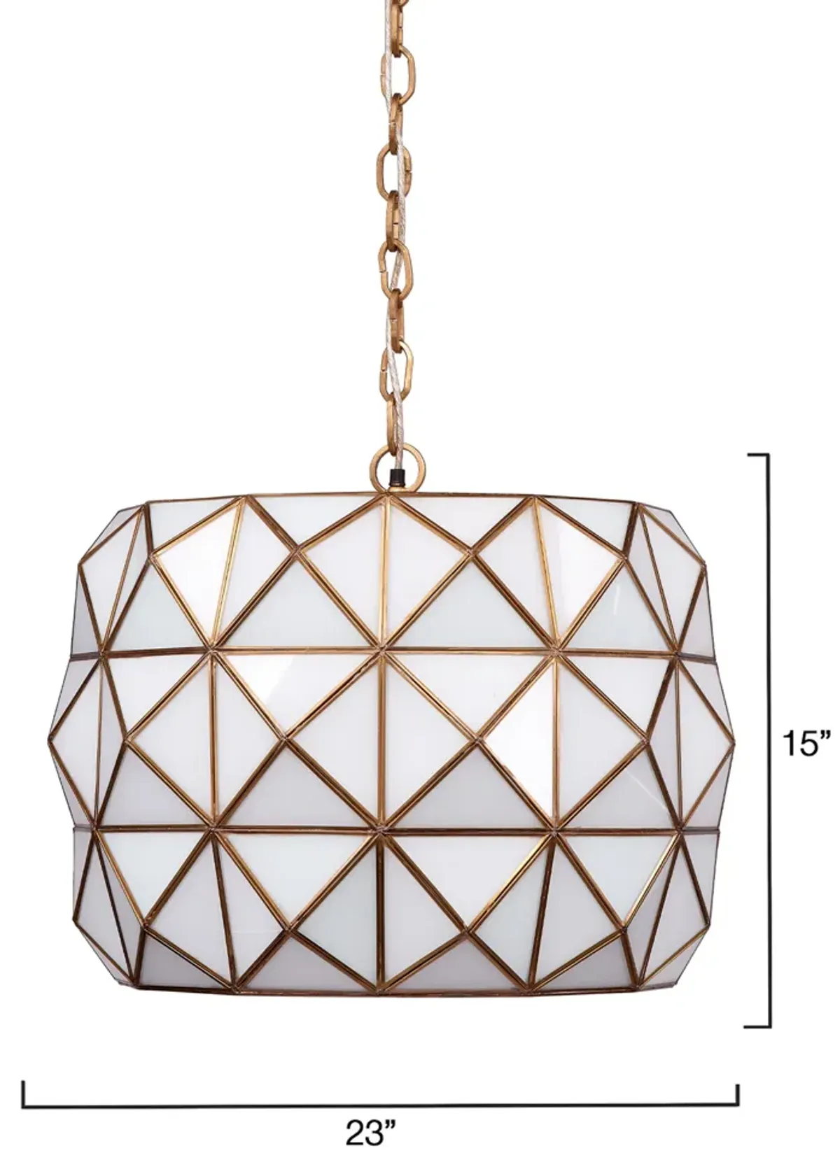 Hollywood 1-Light Glass and Metal Pendant