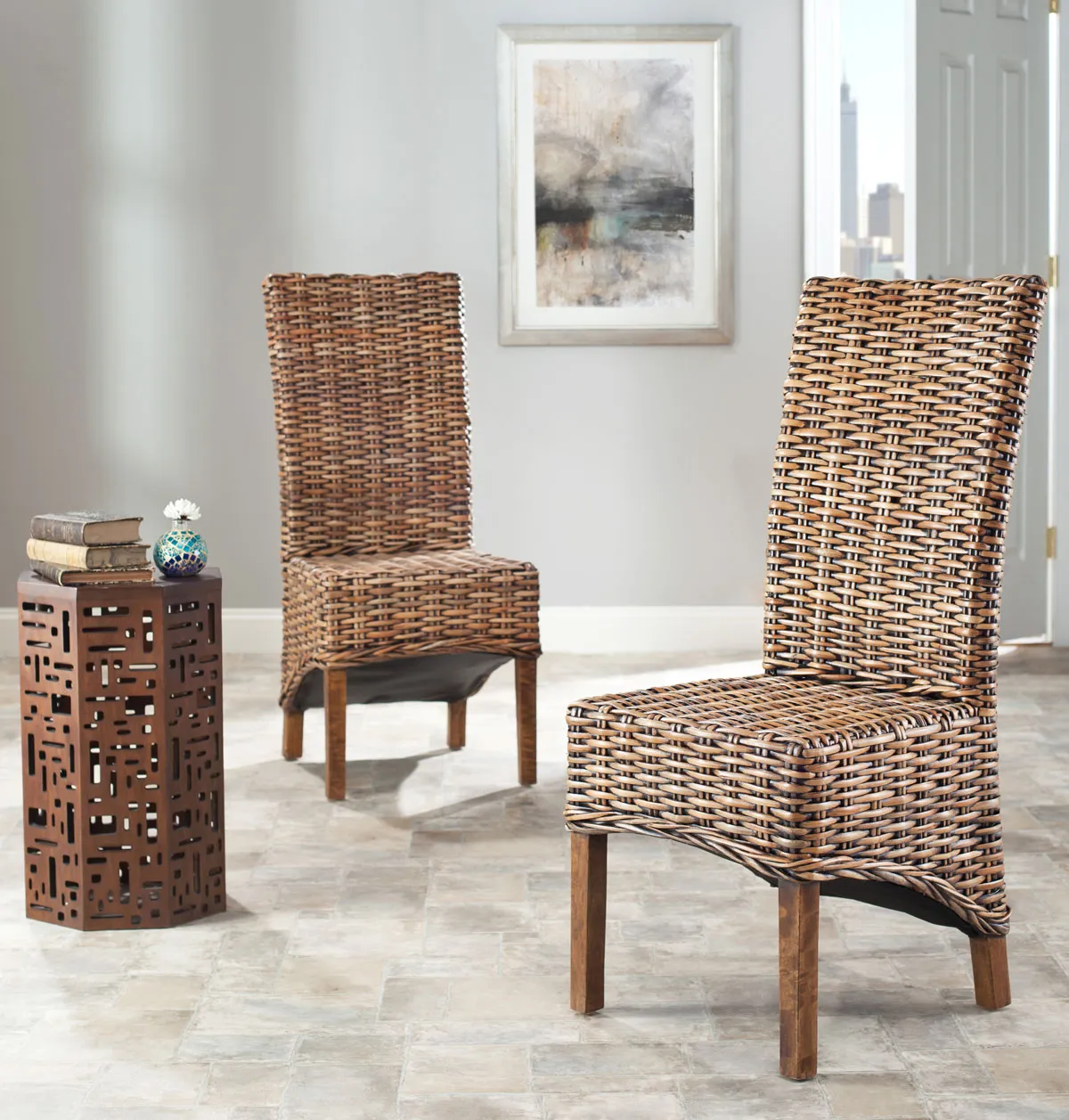 ISLA 18''H RATTAN SIDE CHAIR (SET OF 2) 