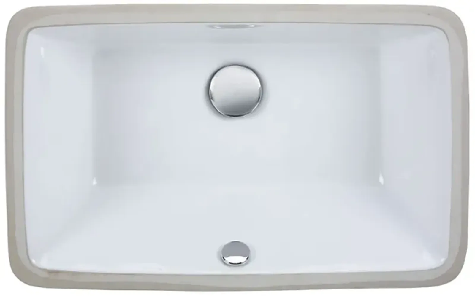 Undermount Sink - 21-inch Rectangular Vitreous China - White