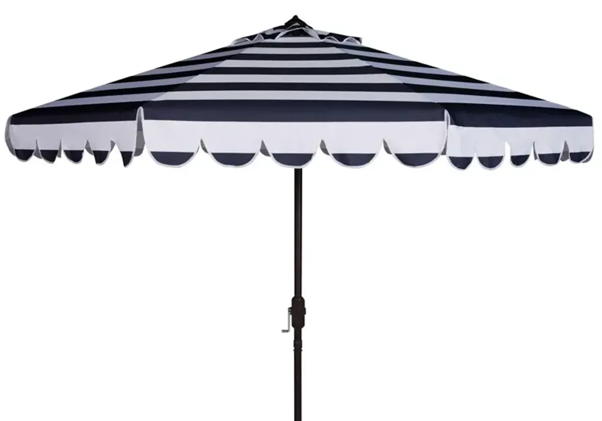 Maui Single Scallop Striped 9' Crank Tilt Umbrella