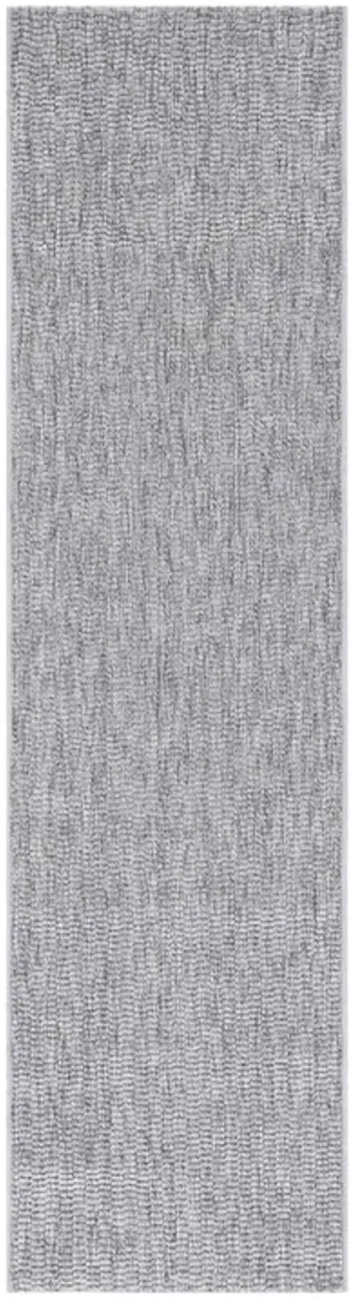 SISAL ALL-WEATHER 420 Grey  2'-2' X 8' Runner Rug