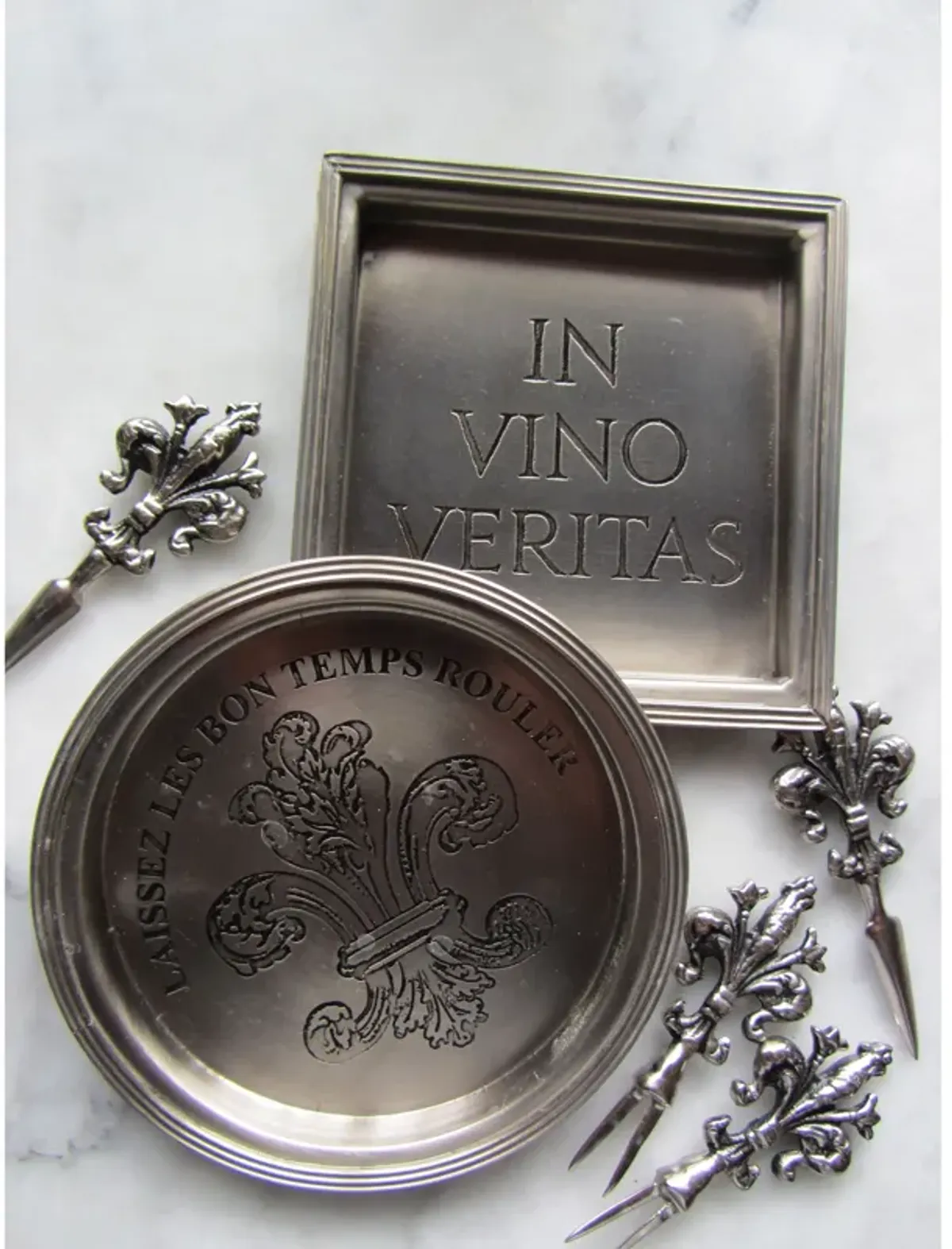 In Vino Veritas Etched Coasters (Set of 4)